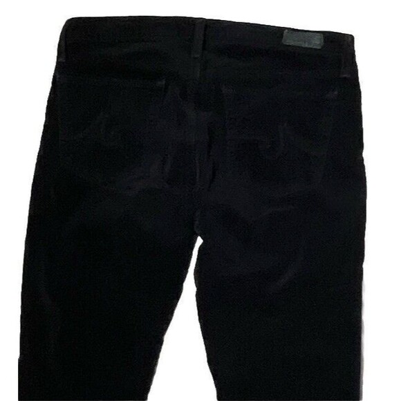 AG Velvet Jeans 30 Legging Black Skinny Stretch Pants USA Made Holiday Chic Luxe - Picture 3 of 7